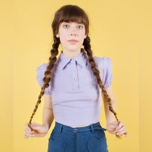 Samantha Pleet Ghost Blouse in lilac